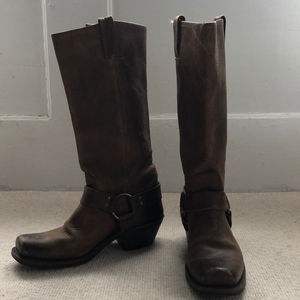 Tall Frye Harness Boot in Cognac size 8.5